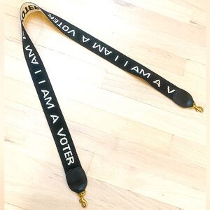 Clare V I am a voter crossbody strap